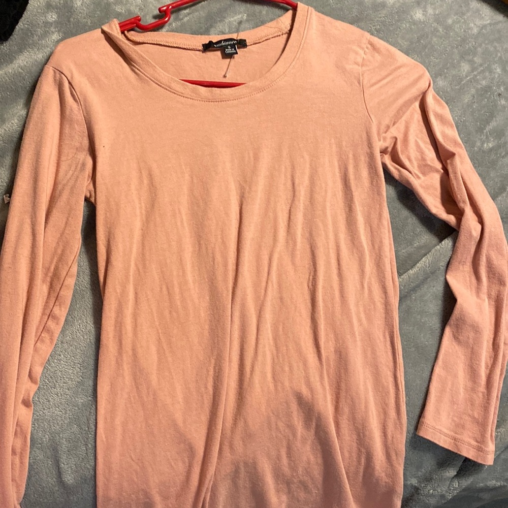 pink long sleeve shirt